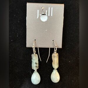 NWT J Jill grey/black stone drop earrings
